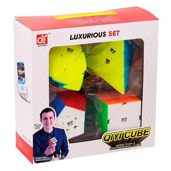 Imagem de Box Cubo Mágico Qiyi Megaminx + Pyraminx + Skewb + Mastermorphix