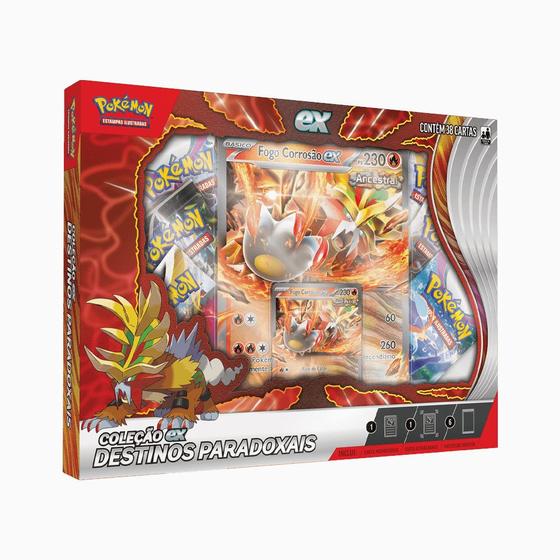 Imagem de Box de Cartas Pokémon - Coleção Fogo Corrosão - 38 Cartas - Copag