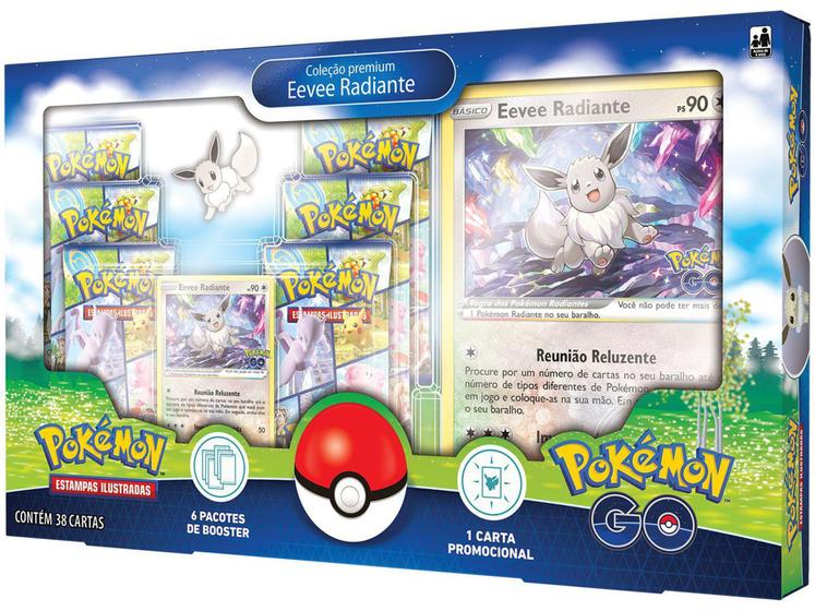 Imagem de Box de Cartas Pokémon Go Eevee Radiante Copag - 38 Cartas