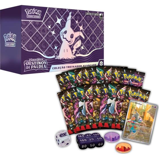 Imagem de Box Elite Pokémon Escarlate e Violeta Destinos de Paldea MimikyuTreinador Avançado Copag Card Carta