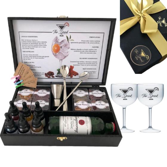 Box Gin + 8 Especiarias + 6 Xarope + Dosador + Colher + Taça Namorado Menor preço em Box Gin + 8 Especiarias + 6 Xarope + Dosador + Colher + Taça Namorado