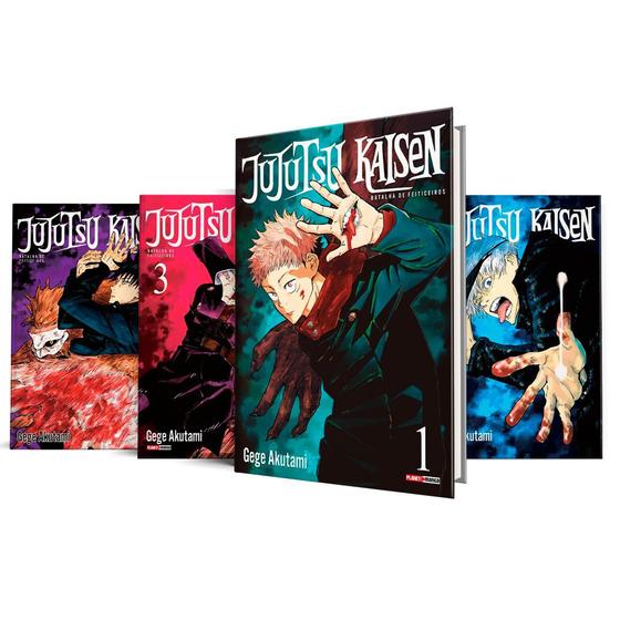 Box Jujutsu Kaisen Batalha de Feiticeiros Vols. 1 ao 4 Mangá Magazine Luiza Box Jujutsu Kaisen Batalha de Feiticeiros Vols. 1 ao 4 Mangá Magazine Luiza