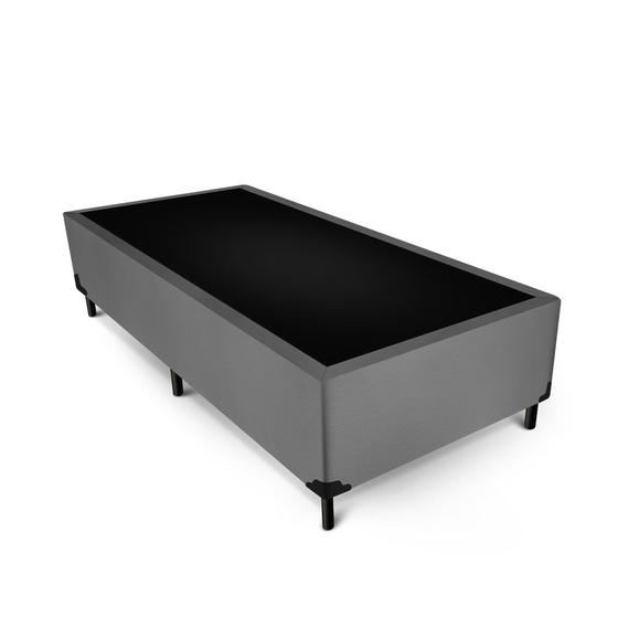 Imagem de Box Max Ultra Blindado Suede Chumbo Solteiro 88x188x42cm