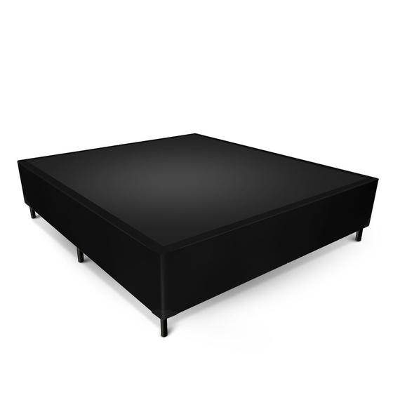 Imagem de Box Max Ultra Blindado Suede Preto Casal 138x188x42cm