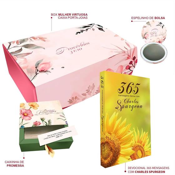 Imagem de Box Mulher Virtuosa 365 Mensagens Diárias Charles Spurgeon Girassol