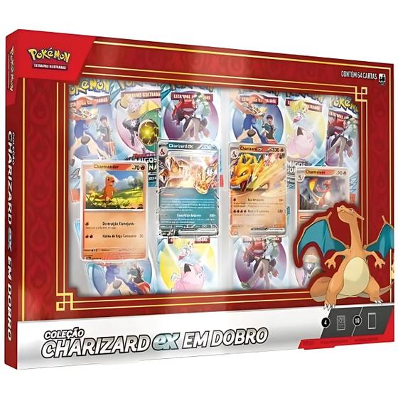 Imagem de Box Pokémon Coleção Charizad Ex Em Dobro 10 Booster - 35582 COPAG