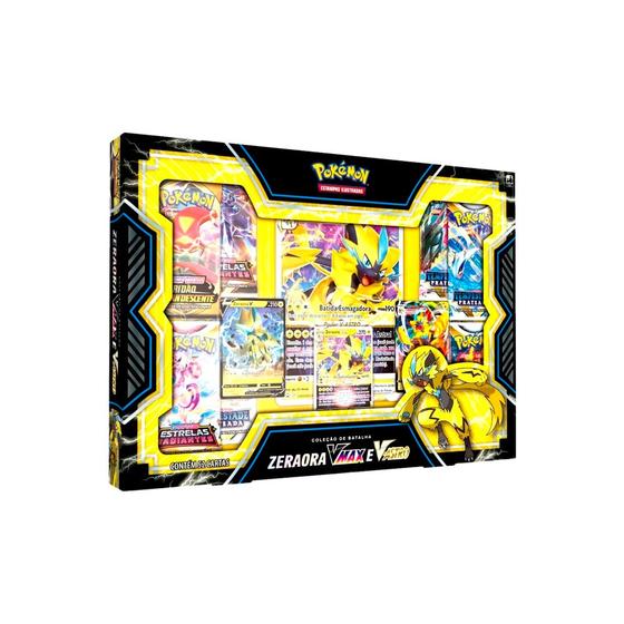 Imagem de Box Pokémon Coleção De Batalha Zeraora Vmax e V-Astro 52 Cartas - Copag