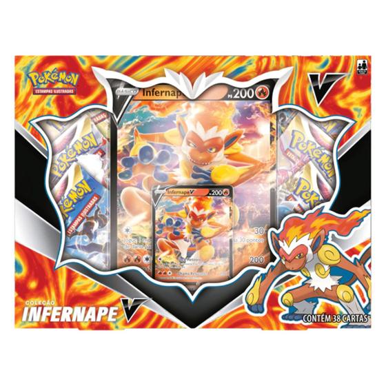 Imagem de Box Pokemon Coleção Infernape V - 003 38 Cartas Copag