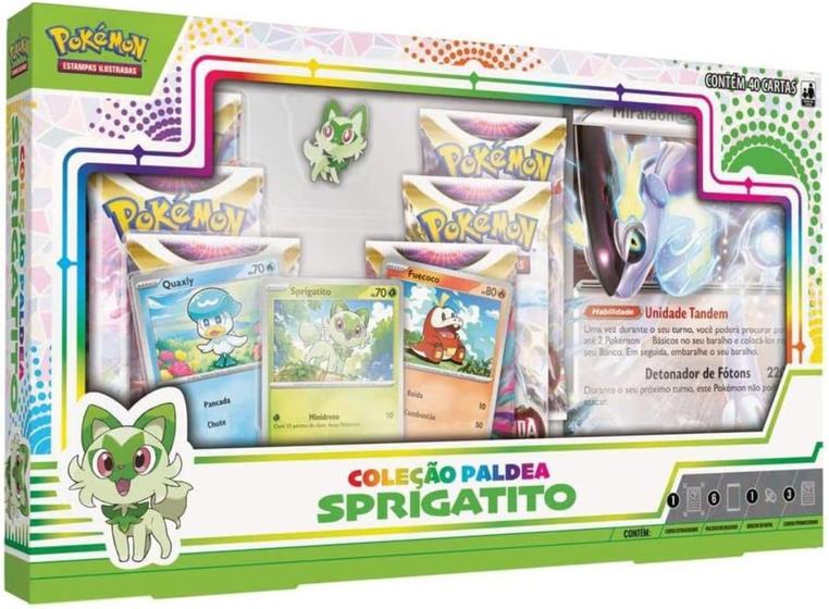 Imagem de Box Pokémon Coleção Paldea Sprigatito - Copag (29312)