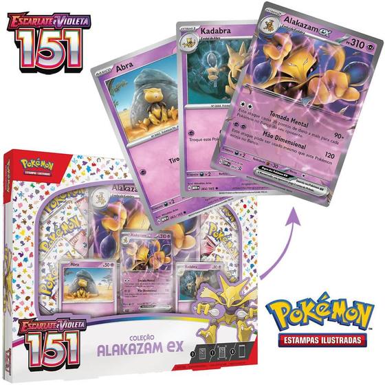 Imagem de Box pokemon escarlate e violeta 3.5 151 colecao alakazam ex