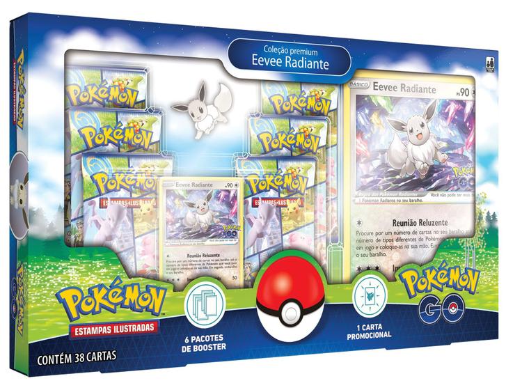 Imagem de Box Pokémon GO Coleção Premium Eevee Radiante Copag Carta Cards - 7896192313348