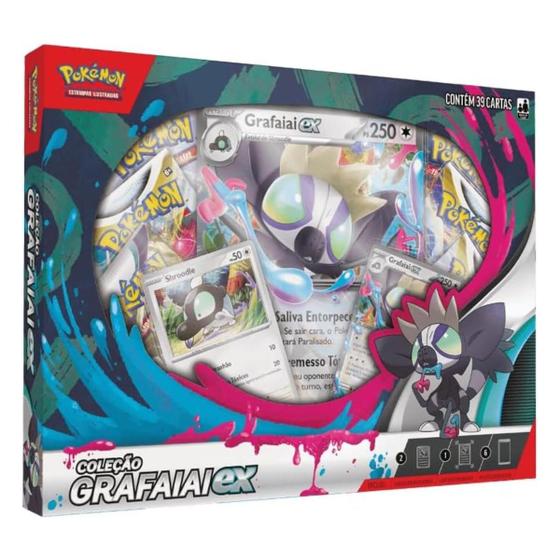 Imagem de Box Pokémon  Grafaiai Coleção Grafaiai ex e Shroodle Tóxicos com Boosters