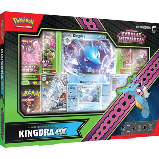 Imagem de Box Pokemon - Kingdra Ex - Fábulas Nebulosas - Pokémon TCG