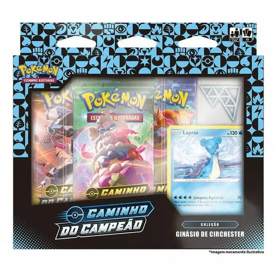 Box Pokemon Lapras Caminho do Campeao Ginasio Circhester Copag Deck