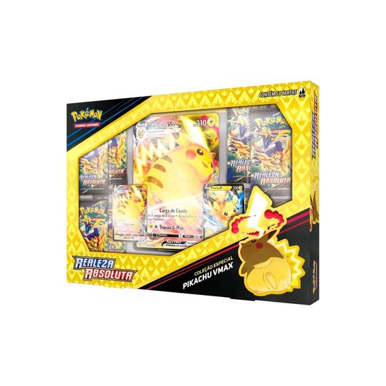 Imagem de Box Pokémon Pikachu Vmax Realeza Absoluta 51 Cartas - Copag