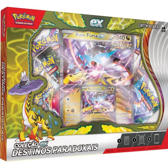 Imagem de Box Pokemon - Raio Fúria Ex - Destinos Paradoxais - Pokémon TCG - Copag