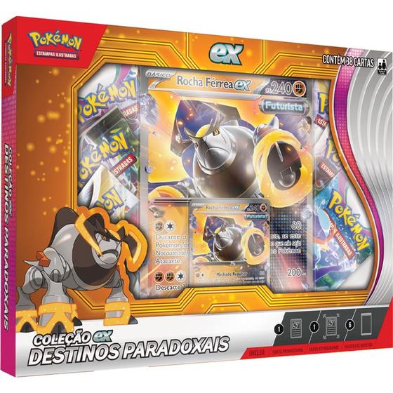 Imagem de Box Pokemon - Rocha Férrea Ex - Destinos Paradoxais - Pokémon TCG - Copag