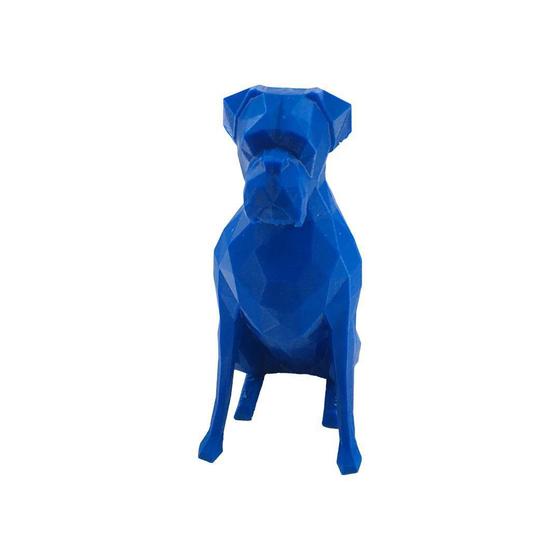 Imagem de Boxer Sentado Low Poly Cachorro Pet Decoração 3D ul
