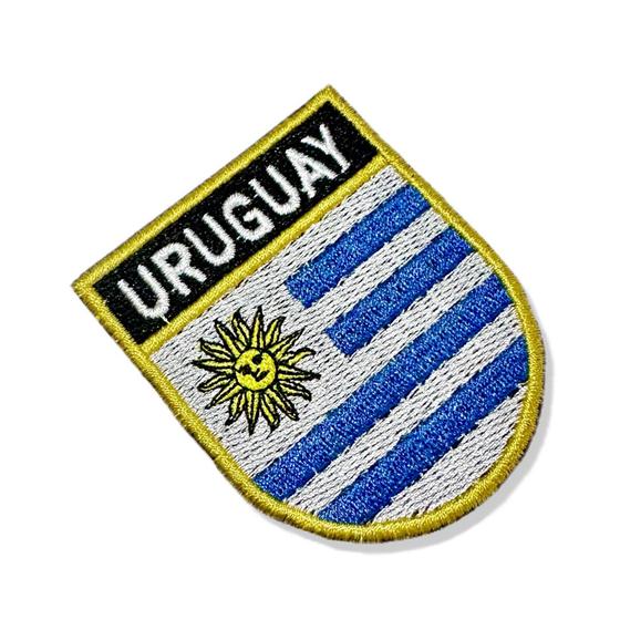 Imagem de BP0023E-001 Bandeira UruguaI Patch Bordado 6,8x8,0cm