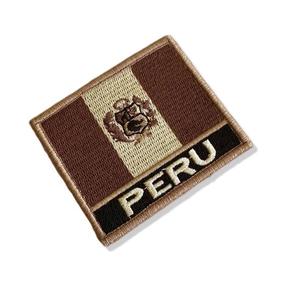 Imagem de BP0028N-004 Bandeira Peru Patch Bordado 7,5x6,3cm