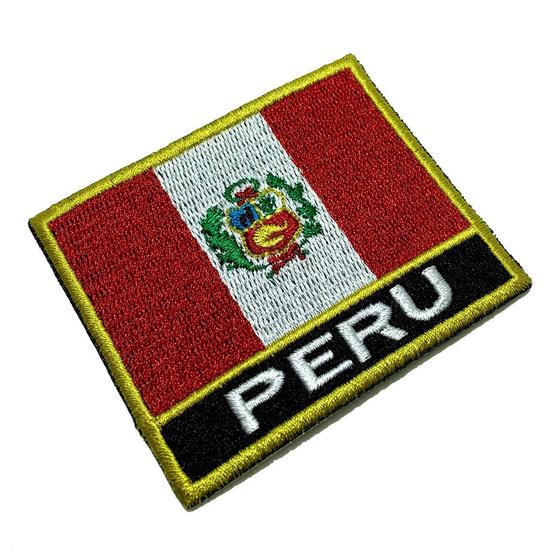 Imagem de BP0028NT01 Bandeira Peru Patch Bordado Termo Adesivo