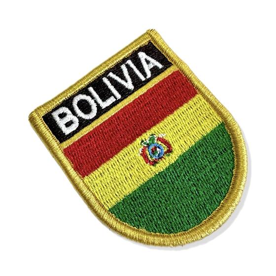 Imagem de BP0029E-011 Bandeira Bolivia Patch Bordado 5,7x6,8cm