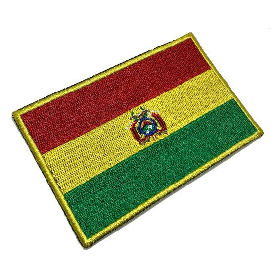 Imagem de BP0029T21 Bandeira Bolivia Patch Bordado Termo Adesivo