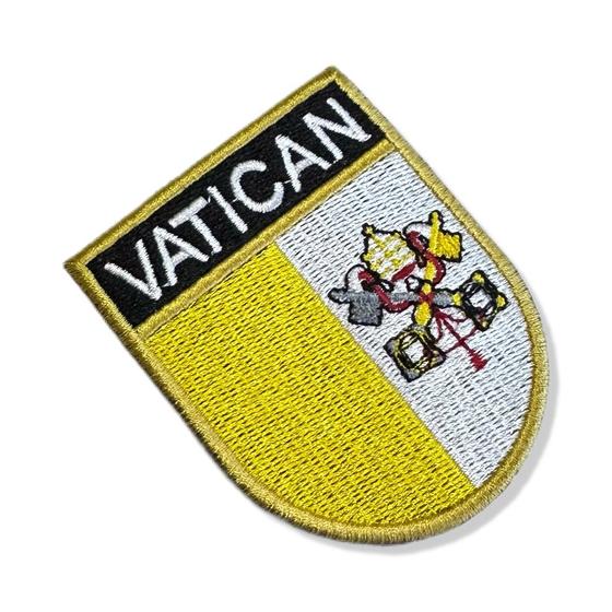 Imagem de BP0060E-001 Bandeira Vaticano Patch Bordado 6,8x8,0cm