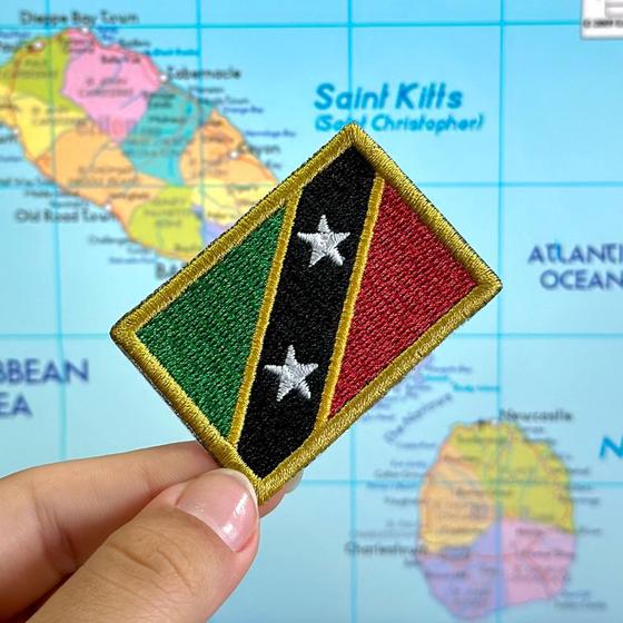 Imagem de BP0220-011 Bandeira São Cristóvão e Neves Patch Bordado 5,7x3,8cm