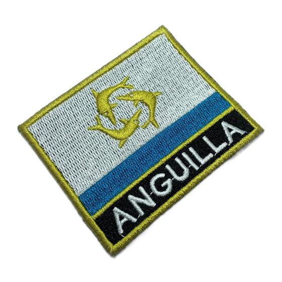 Imagem de BP0223NT01 Bandeira Anguila Patch Bordado Termo Adesivo