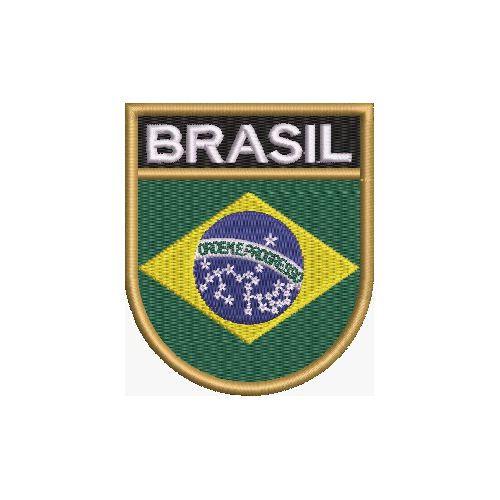 Imagem de BP0403E-001 Bandeira Brasil Patch Bordado 6,8x8,0cm