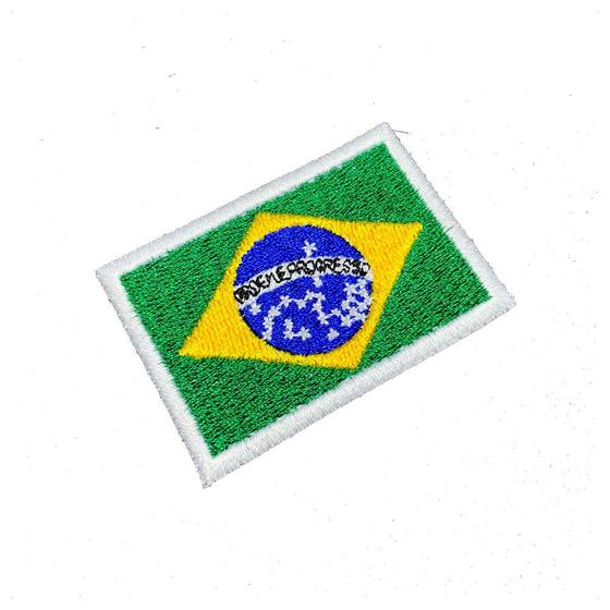 Imagem de BP0403T16 Bandeira Brasil Patch Bordado Termo Adesivo
