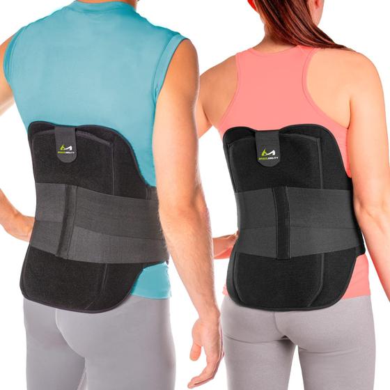 Imagem de BraceAbility LSO Back Brace para alívio da dor do disco herniado, degenerativo e protuberante, ciática, estenose da coluna vertebral  Dispositivo de Suporte Médico Lombar para Pós-Cirurgia e Fraturas com Terapia Quente / Fria (3XL)