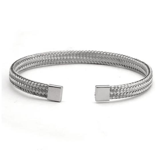 Imagem de Bracelete Aço Inox Duplo Trançado