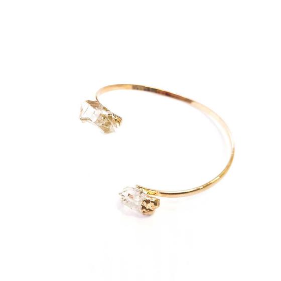 Imagem de Bracelete Crystalia Em Cristal De Quartzo - Banho Ouro 18K