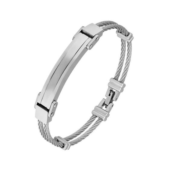 Imagem de Bracelete de Aço Cabo Náutico 8mm 21cm