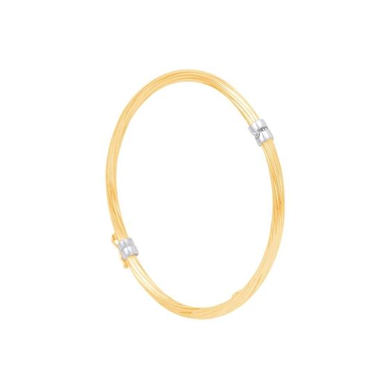 Imagem de Bracelete Detalhe Ouro Branco Frisado em Ouro 18K - AU14145