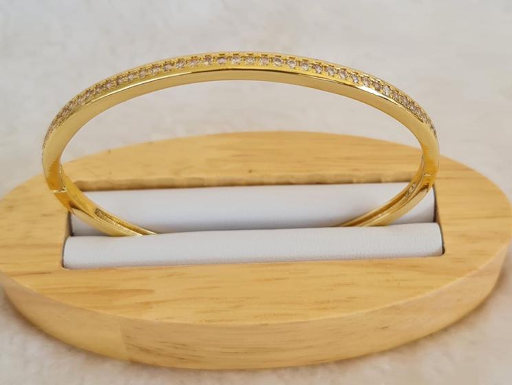 Imagem de Bracelete Feminino Banhado a ouro 18 k, Cravejado com micro zircônias cod.52751
