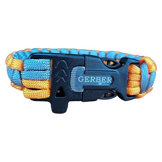 Imagem de Bracelete Pulseira Paracord Apito Para Camping Pesca