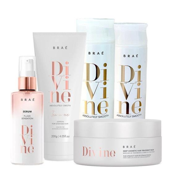 Imagem de Braé Divine Absolutely Smooth Kit Tratamento Anti-frizz Completo (5 produtos)