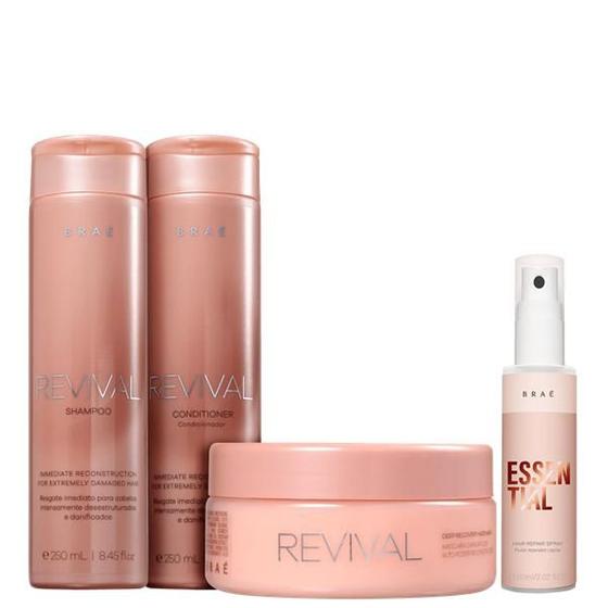 Bráe Kit Revival Duo 250ml Mácara 200g e MINI Essential 60ml - BRAÉ - Kit de Tratamento para Cabelos - Magazine Cbeneficio