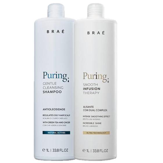 Imagem de BRAE Puring Smooth Infusion Therapy Redutor de Volume 1L e Shampoo Puring 1L