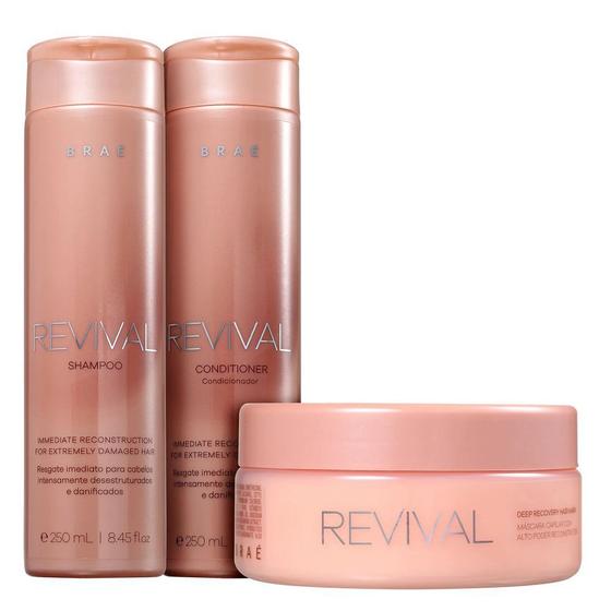 Imagem de Braé Revival Kit Shampoo Condicionador e Máscara