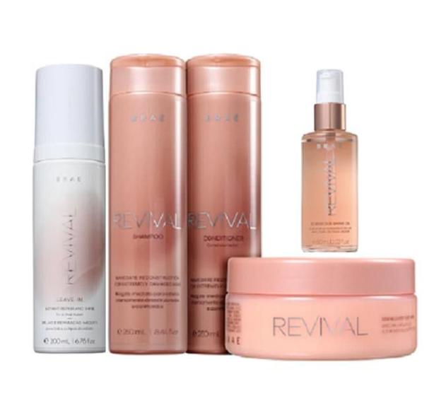 Imagem de Brae Revival Shampoo+Condicionador 250ml+Mascara+Leave-in 200ml+ShineOil 60ml