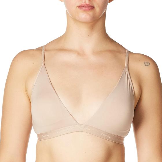 Imagem de Bralette Calvin Klein, de forma a corpo, triângulo levemente forrado