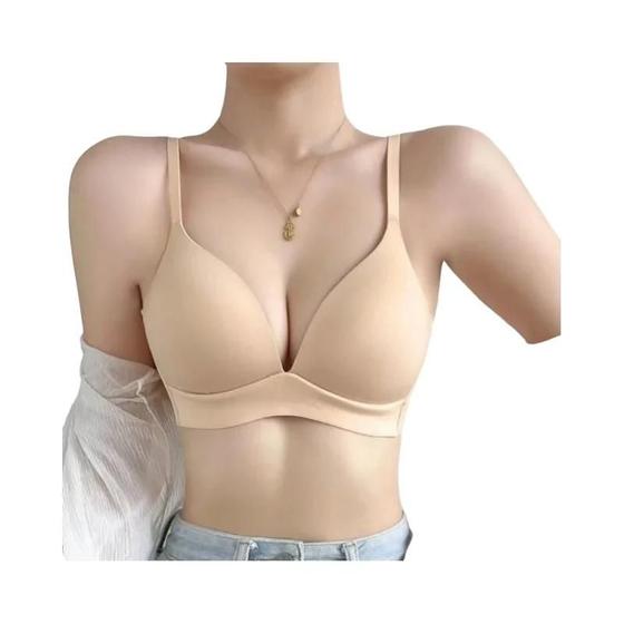 Imagem de Bralette Sem Fio Sem Costura - Estilo Japonês - Conforto e Brilho - Tamanho 34