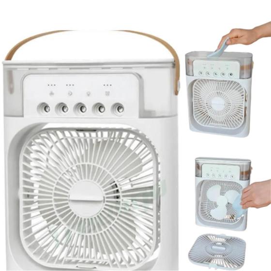 Imagem de Branco Mini Ventilador Portátil De Mesa