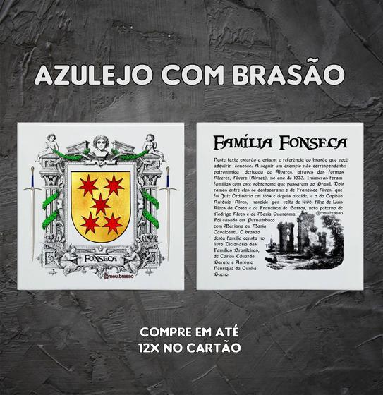 Imagem de Brasão da família Fonseca ( queimado no azulejo )