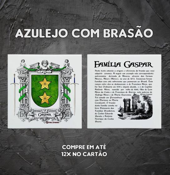 Imagem de Brasão da família GASPAR no azulejo