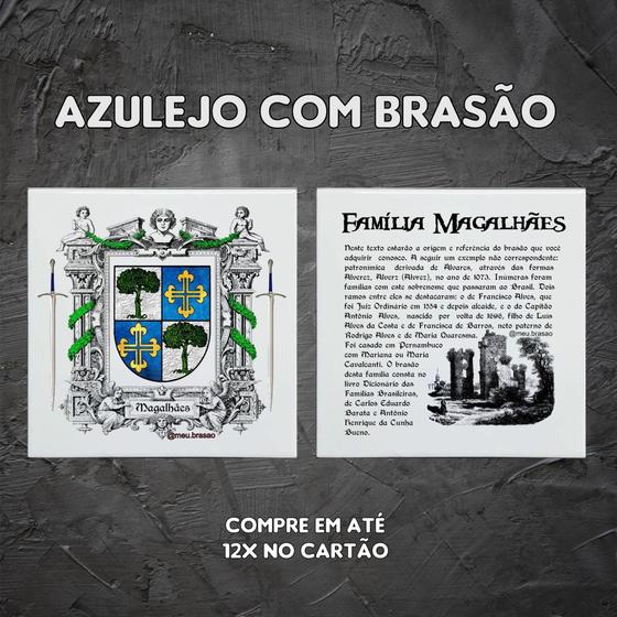 Imagem de Brasão da família MAGALHÃES no azulejo